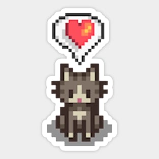 Stardew Valley Happy Grey Cat Sticker